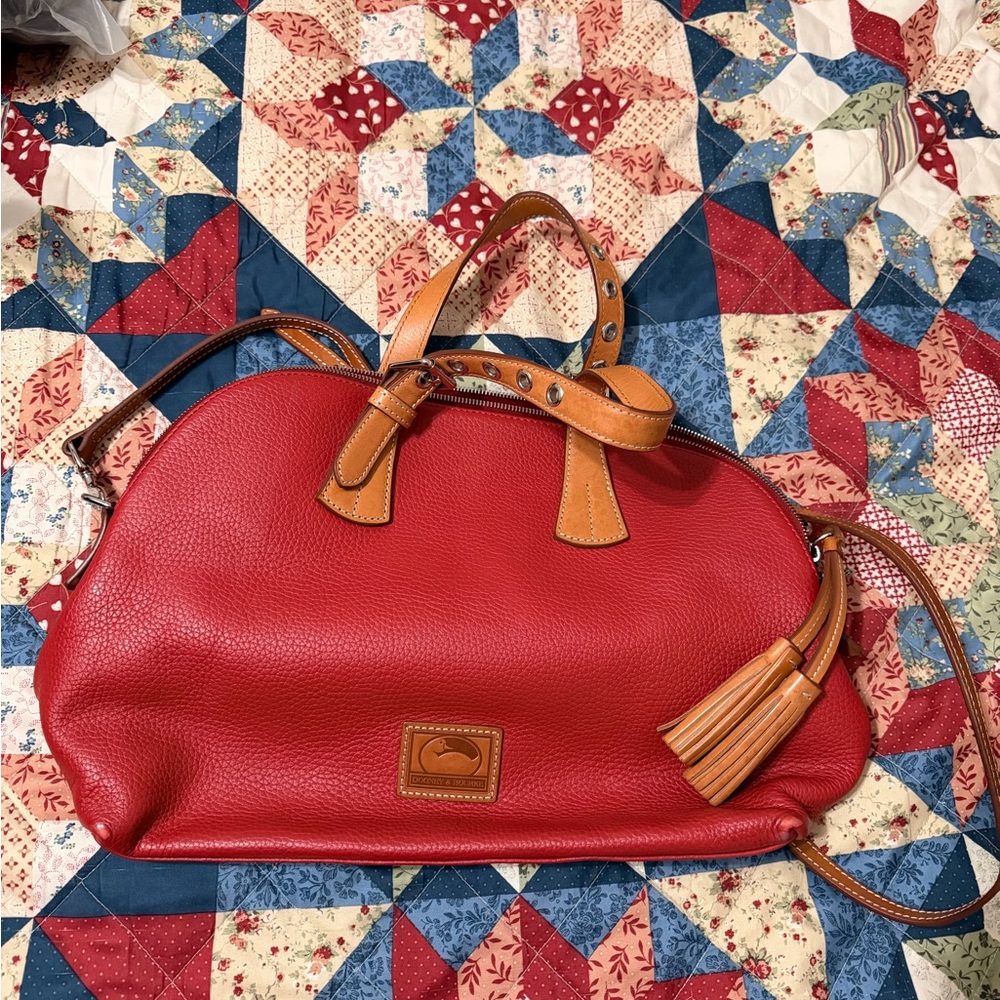 Dooney & Bourke Red and Tan Satchel